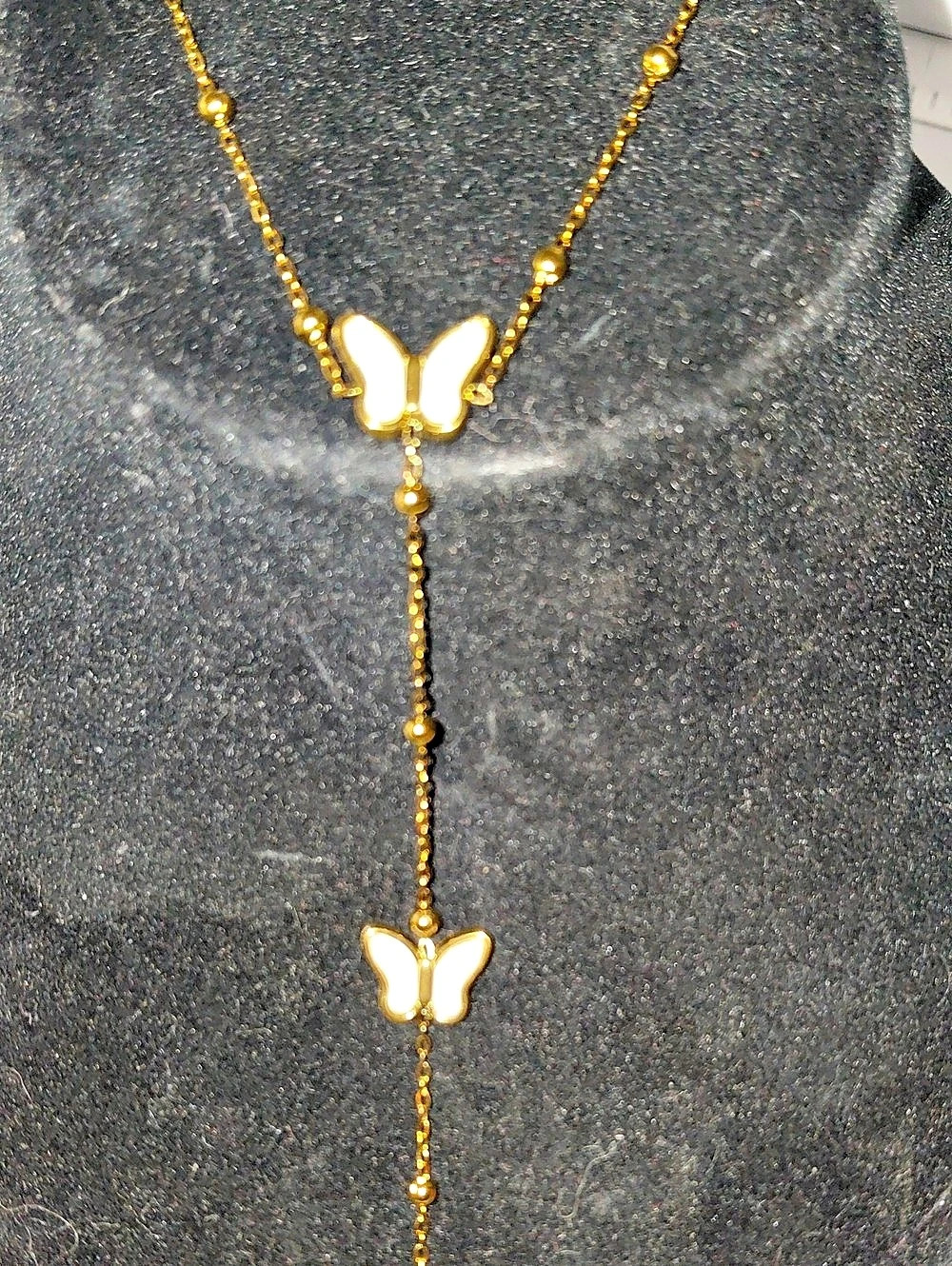Butterfly Y Braclet And Ring in Gold Like New